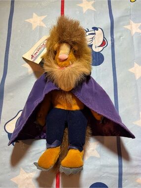 Vintage disney store beast 8” mini bean bag plush -NEW with tags
